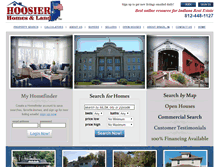 Tablet Screenshot of hoosierhomesandland.com